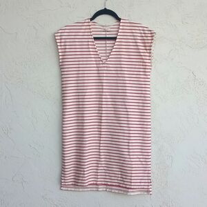 MADEWELL Vacancies Striped Shift V-Neck Dress Size XS
